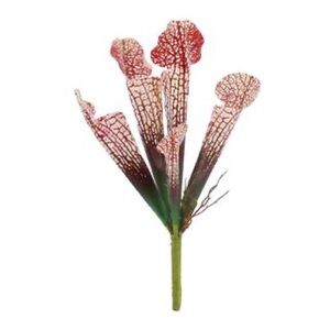 Artificial Flowers 10.5" Pink White Mushroom Pick by Ashland